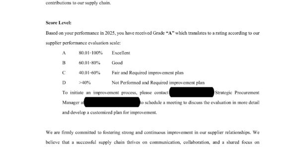 GPSC | Supplier Performance Evaluation Result 2025